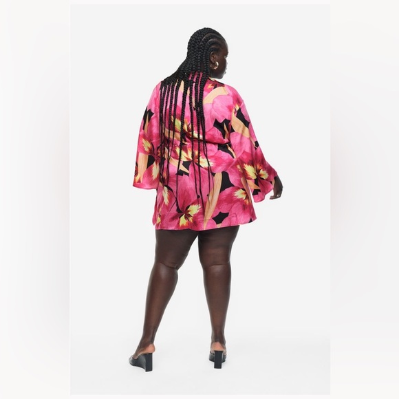 H&M SATIN WRAP FRONT DRESS - Picture 3 of 5